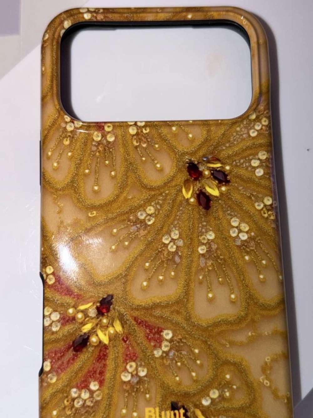 BLUNT Gold Floral Decorative Phone Case - Gold Accent